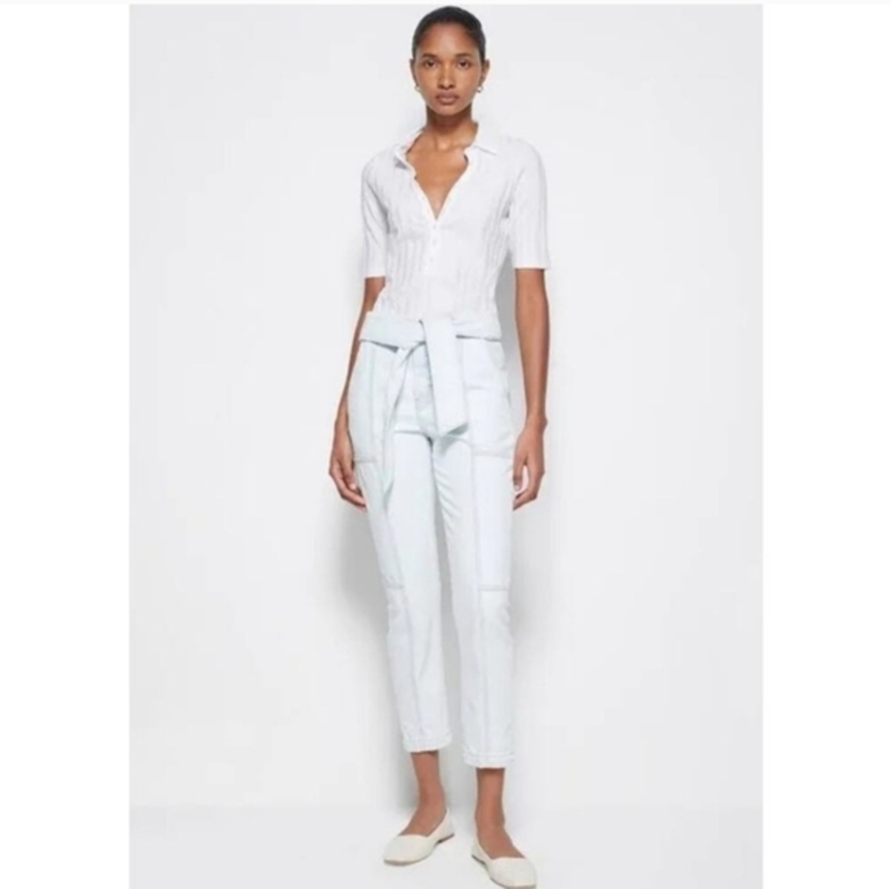 Jonathan Simkhai Standard Henley‎ Tie Waist Straight Leg Jeans Size 26